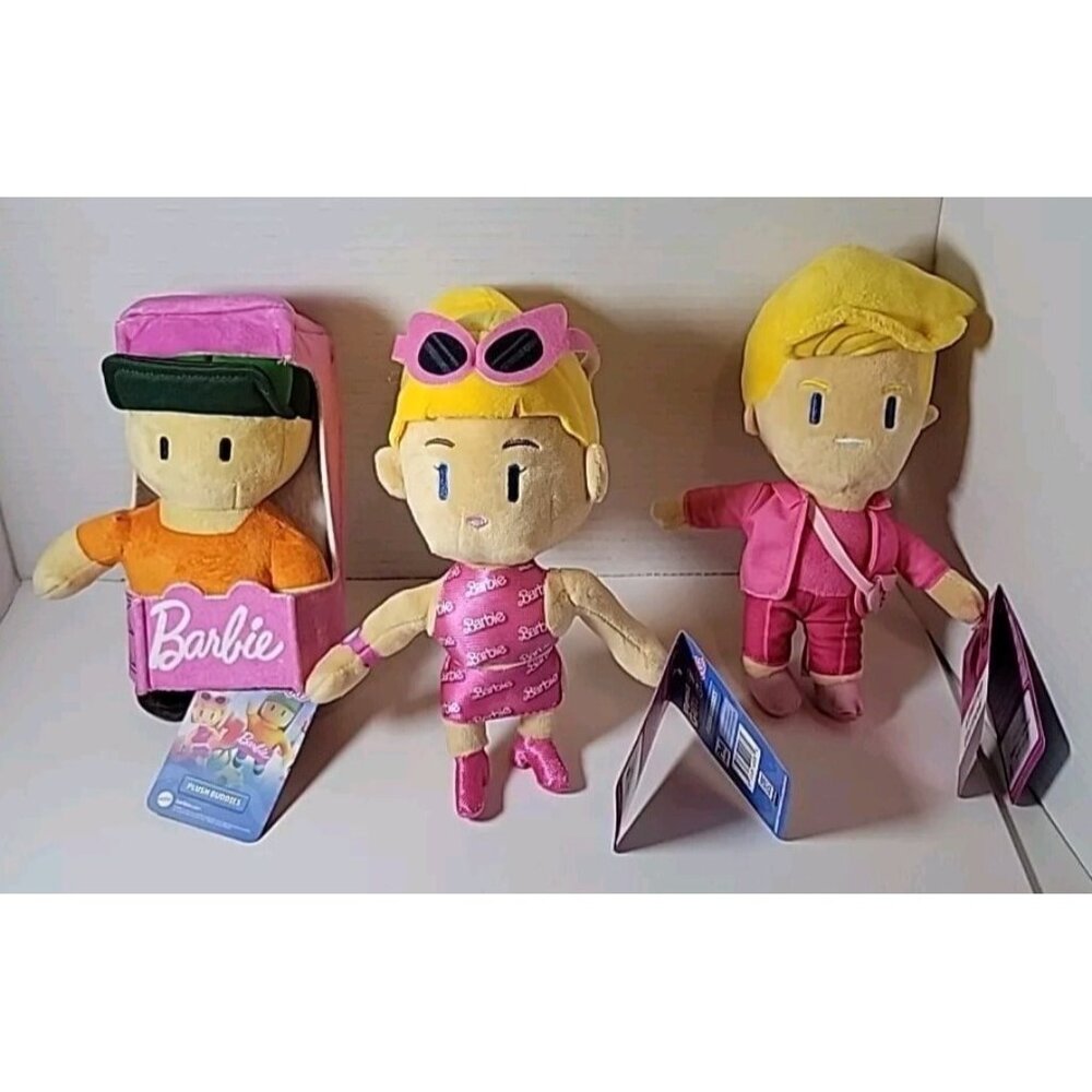 Barbie Stumble Guys Plush Buddies LIMITED EDITION Figure Toys Set Of 3 New w/tag